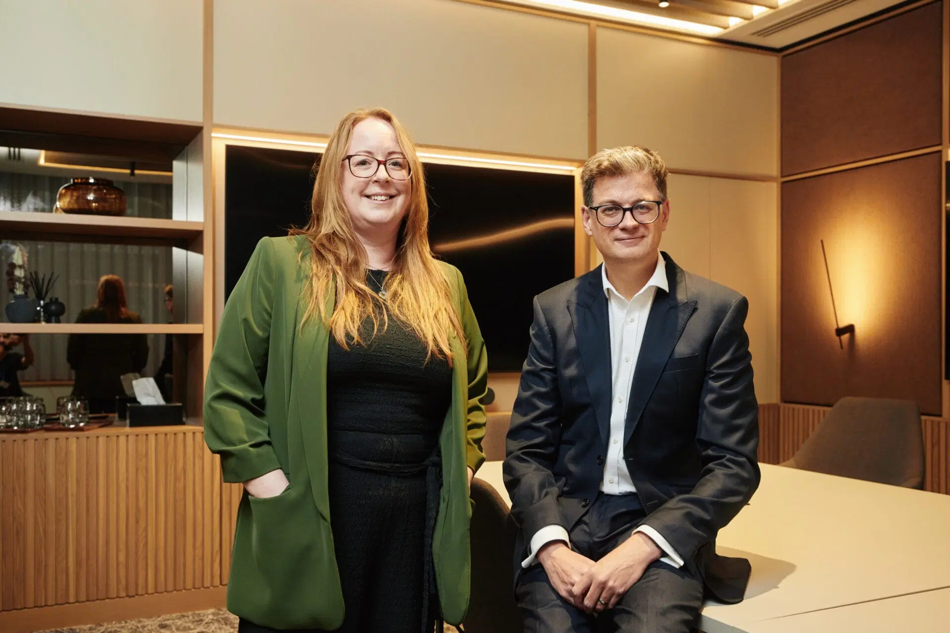 Derek Hellawell (Head of Life) and Lynsey Bashforth (Associate Director, Life) at the Harrogate office