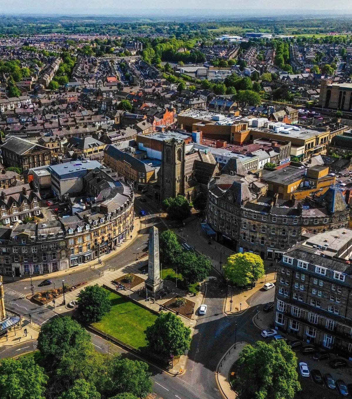 View over Harrogate's Valley Gardens and the Royal Pump Room, around the corner from the Berwins office at 2 North Park Road