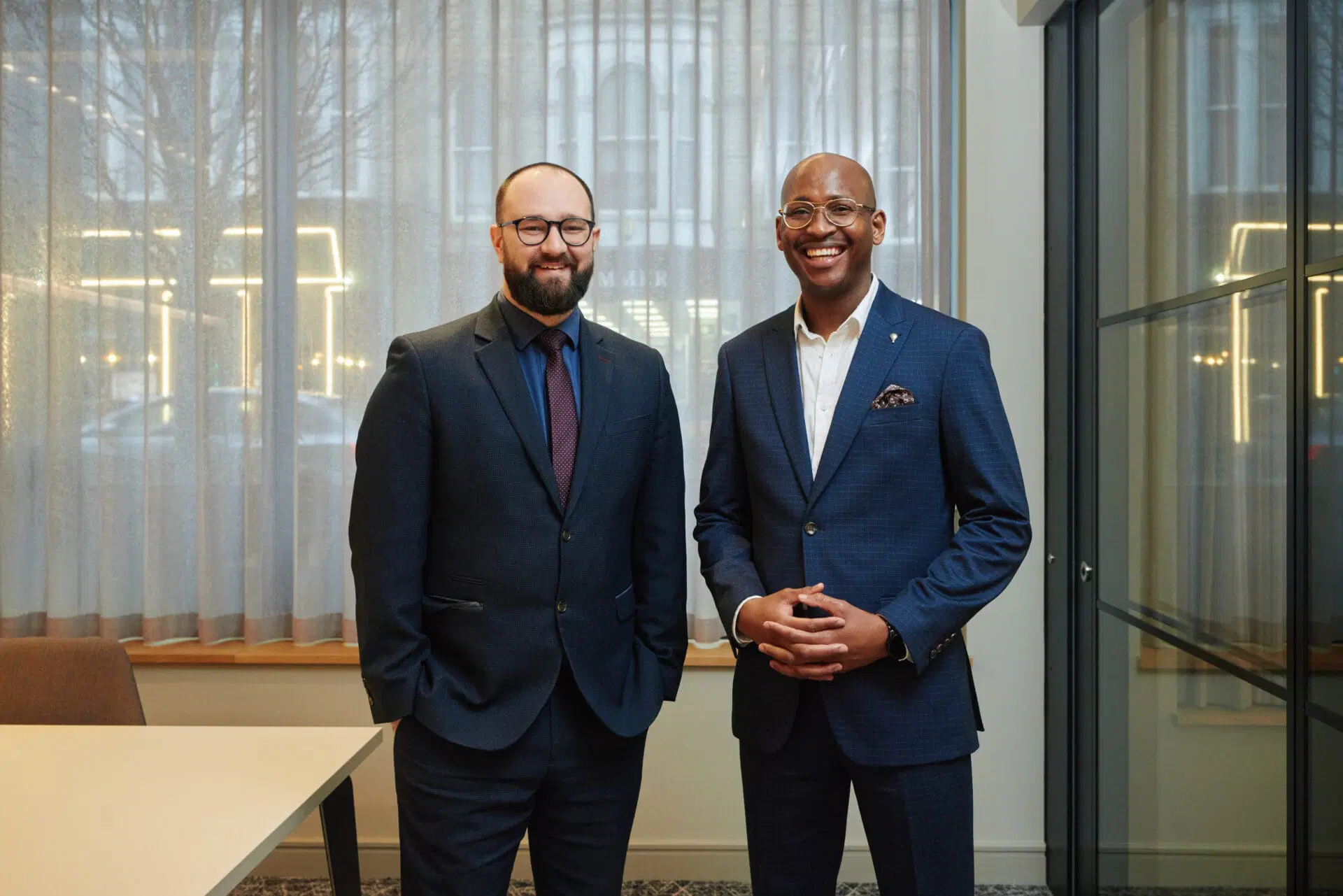 Thato Mashishi (Head of Corporate and Commercial) and Jonny Noble (Associate, Corporate) at the Harrogate office